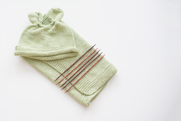 knitting needles. knitting concept. 