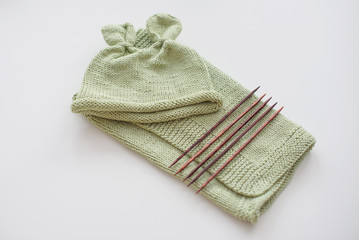 knitting needles. knitting concept. 