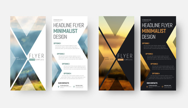 Design of a vector flyer in a minimalist style with a place for a photo