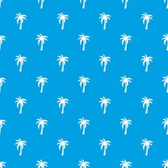 Palm pattern seamless blue