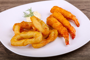 Squid and Shrimp Tempura