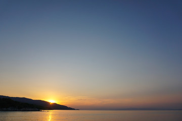 Sunset on sea