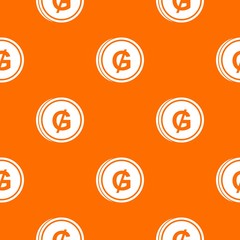 Coin guarani pattern seamless