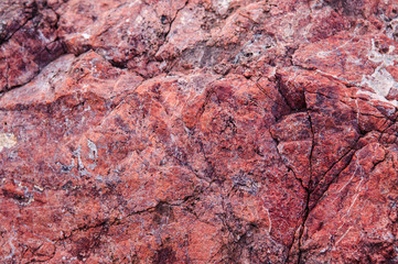 Red sedimentary rock texture background.