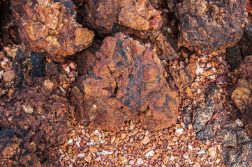Sedimentary rock texture background.