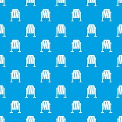 Metal dust bin pattern seamless blue