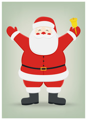 Santa claus on isolated background. Christmas illustration. Vector