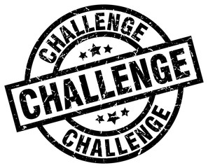 challenge round grunge black stamp