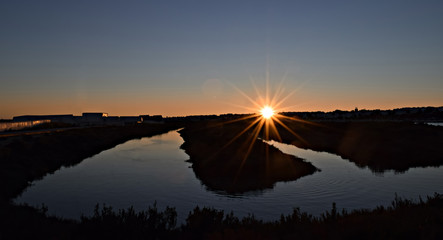 Sunset in the marsh