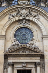 Facade of a renaissance building in Paris, France