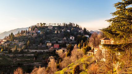 Obraz premium colorful sunset in Bergamo