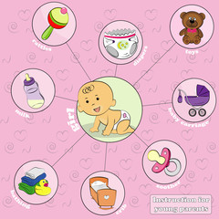 instruction for young parents girl