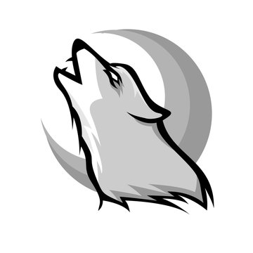 Wild Animal - wolf - vector logo/icon illustration