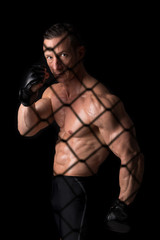 Fototapeta na wymiar MMA athlete