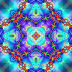 Fototapeta na wymiar Colorful Fractal Background. A fractal is a natural phenomenon o