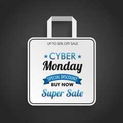 Shopping Bag Cyber Monday Super Sale