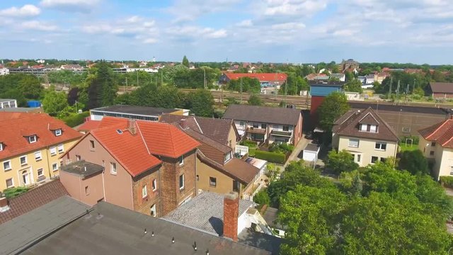 Aerial view of Celle skyline, Germany.