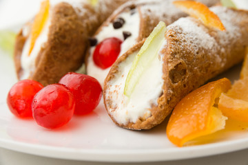 Cannoli Siciliani, Italian Dessert 