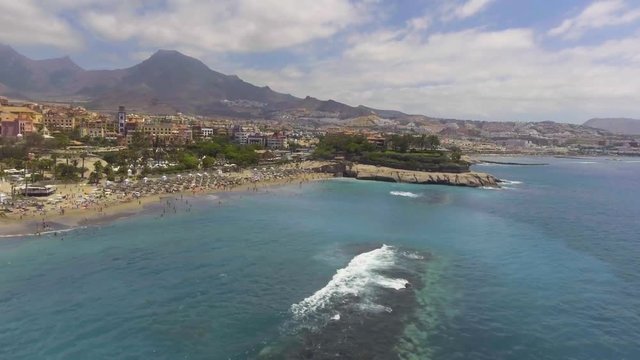 El Duque Beach in Tenerife, aerial view