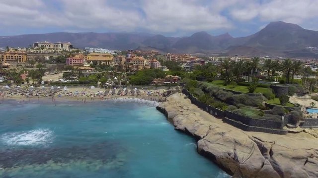 El Duque Beach in Tenerife, aerial view