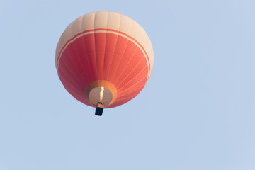 The balloon is rising in the evening in Vang Vieng, Laos with clipping path.