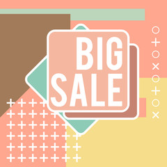 Super modern banner in the Memphis style