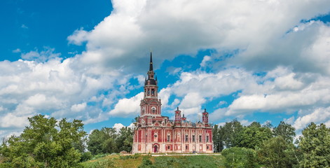 Nikolsky Gothic cathedral on hill in the ancient Russian city of Mozhaisk