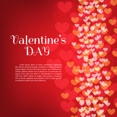 Happy Valentine's Day card with text design vector illustration.