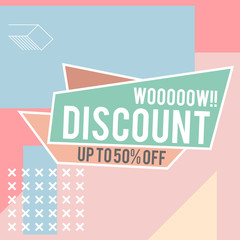 Super modern banner in the Memphis style