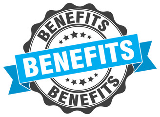 benefits stamp. sign. seal