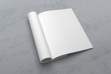 US Letter magazine or brochure 3D illustration mockup on texture No. 2