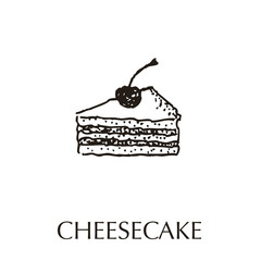 Cheesecake hand drawn
