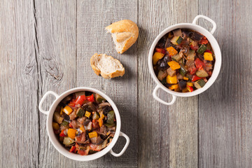 Ratatouille, classic French stew of summer vegetables