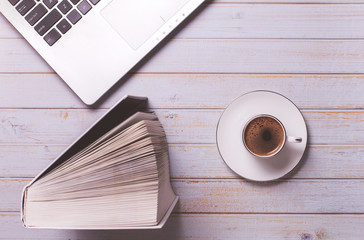  laptop and coffee