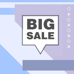 Modern colorful poster, banner, flyer template in the Memphis style