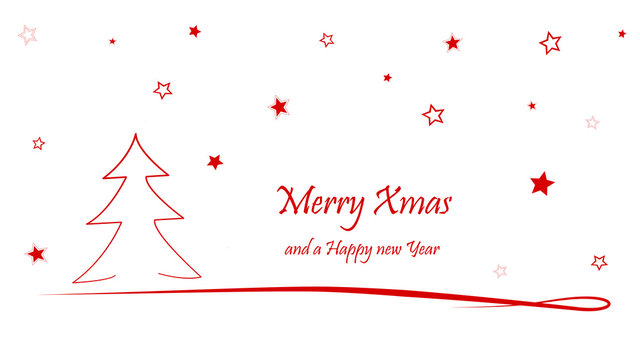 weihnachtskarte Merry Xmas and a Happy new year für Weihnachten