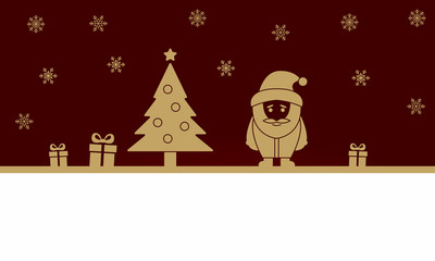 Elegante Weihnachtskarte (Rot/ Gold)