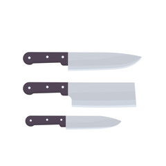 Knives isolated on white, vector illustration