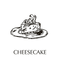 Cheesecake hand drawn
