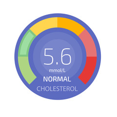 Cholesterol Meter app user interface. Vector illustration.