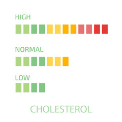 Cholesterol Meter app user interface. Vector illustration.