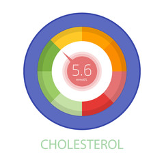 Cholesterol Meter app user interface. Vector illustration.
