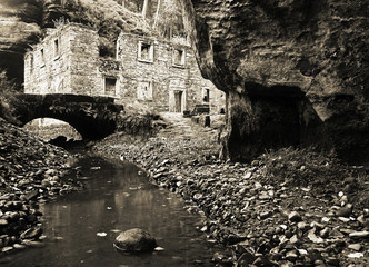 Dolsky mlyn, Old Mill, Czech, Nationalpark Sächsische Schweiz, 