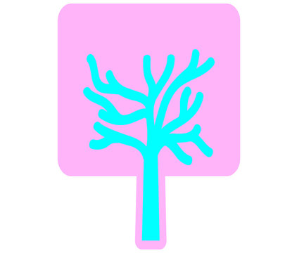 Albero della salute rosa e azzurro
