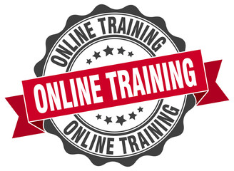 online training stamp. sign. seal