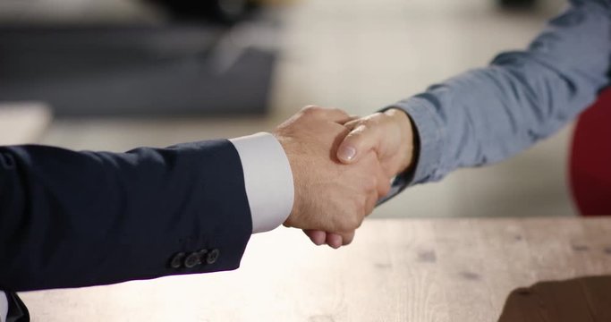 Handshake over Table at home