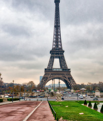 Eiffel Tower from Trocadero gardens - Paris, France