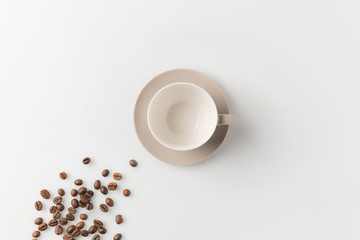 cup with coffee beans
