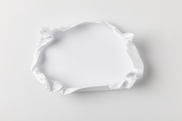 crumpling blank paper