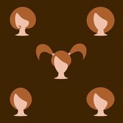 Women's and children's haircuts and hairstyles.